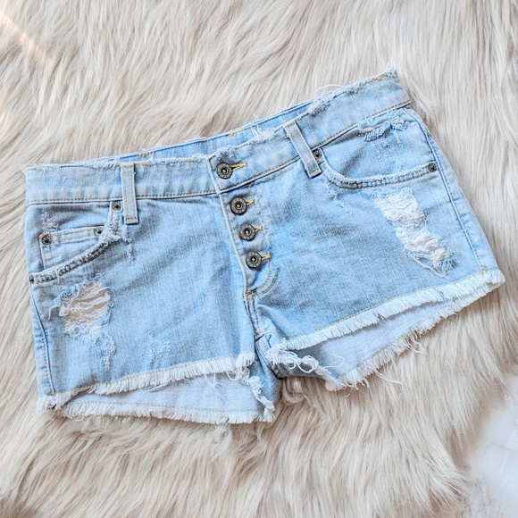 Carmar Pants - CARMAR Button Up Distressed Denim Shorts